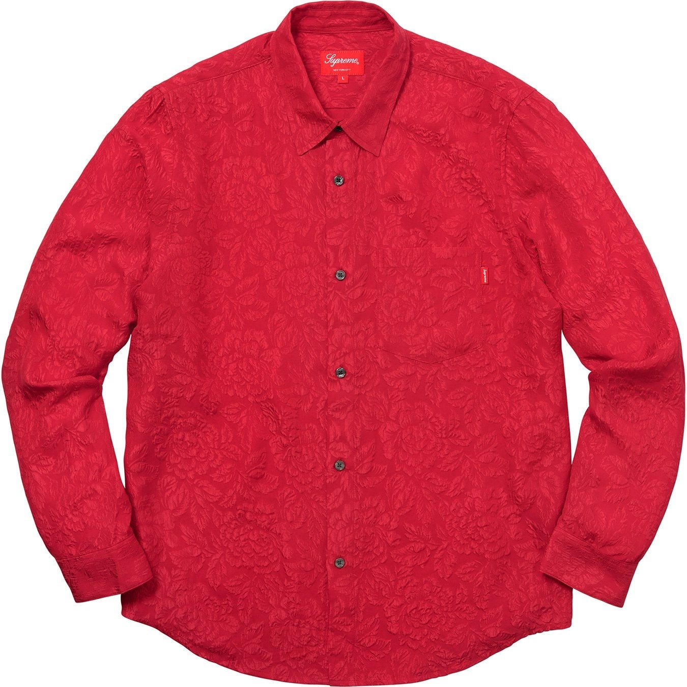 Floral Silk Jacquard Shirt view 3